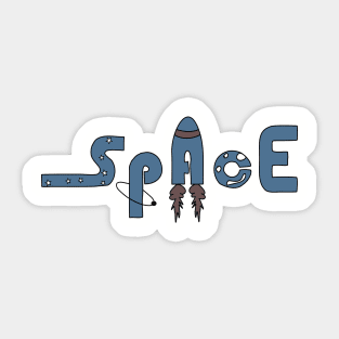 Space letter Sticker